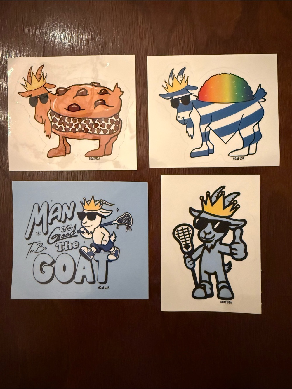 GOAT USA Kids Sticker Set – Blue & Multicolor Goat Characters